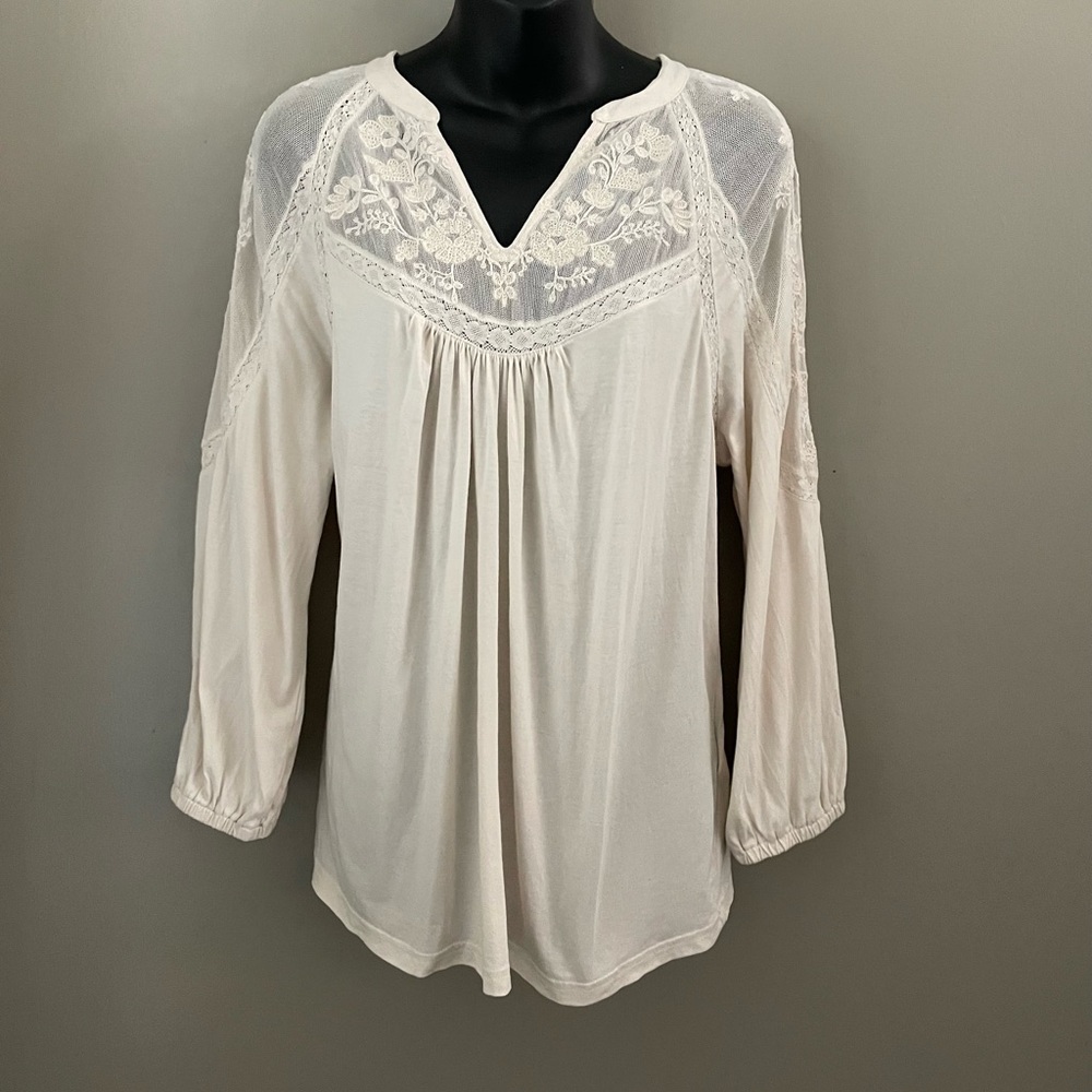 Ralph Lauren Cream Embroidered Shirt
